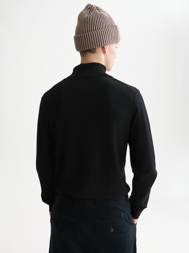 PULL HOMME ECOVERO TURTLENECK NOIR NOIR
