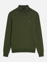PULL HOMME ECOVERO TURTLENECK VERT VERT