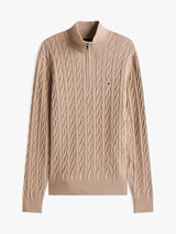 PULL HOMME CLASSIC COTTON BEIGE BEIGE