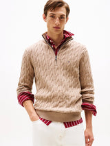 PULL HOMME CLASSIC COTTON BEIGE BEIGE