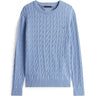 PULL HOMME CLASSIC COTTON CABLE BLEU BLEU