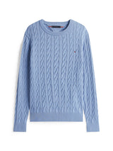 PULL HOMME CLASSIC COTTON CABLE BLEU BLEU