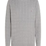 PULL HOMME CLASSIC COTTON CABLE GRIS GRIS
