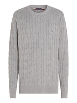PULL HOMME CLASSIC COTTON CABLE GRIS GRIS
