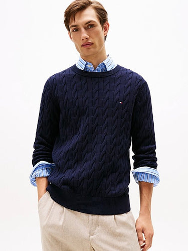 PULL HOMME CLASSIC COTTON CABLE MARINE MARINE