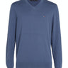 PULL HOMME CLASSIC COTTON V NEC INDIGO INDIGO