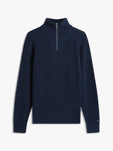 PULL HOMME FISHERMAN RIB ZIP MO MARINE MARINE