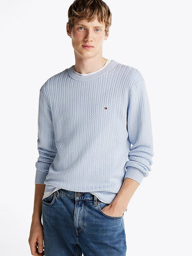PULL HOMME HERRINGBONE STRUCTUR CIEL CIEL