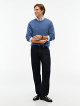 PULL HOMME LAMBSWOOL CREW NECK BLEU BLEU