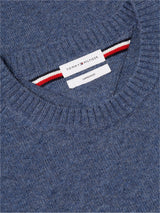 PULL HOMME LAMBSWOOL CREW NECK BLEU BLEU