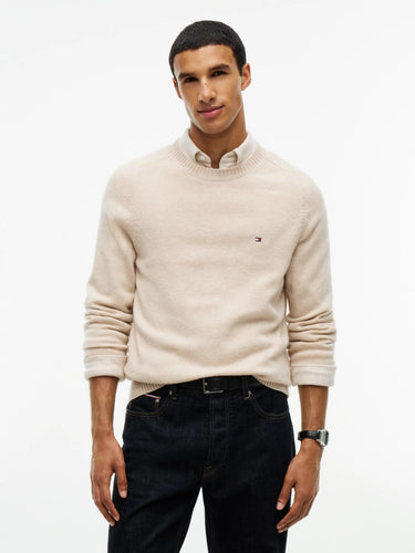 PULL HOMME LAMBSWOOL CREW NECK ECRU ECRU