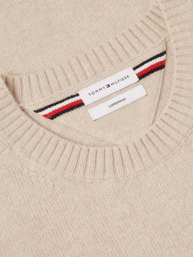 PULL HOMME LAMBSWOOL CREW NECK ECRU ECRU
