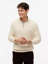 PULL HOMME PIMA CTN CASH STRUCT ECRU ECRU