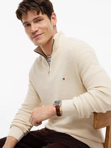 PULL HOMME PIMA CTN CASH STRUCT ECRU ECRU