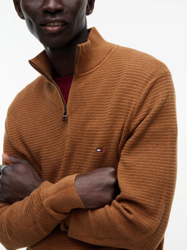 PULL HOMME PIMA CTN CASH STRUCT MARRON MARRON
