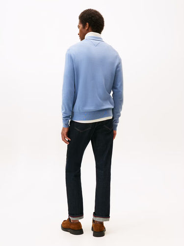 PULL HOMME PIMA ORG CTN CASHMER BLEU BLEU