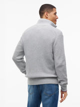 PULL HOMME RWB RIB ZIP THROUGH GRIS CLAIR GRIS CLAIR