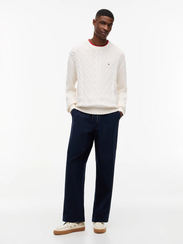 PULL HOMME REG CLASSIC FLAG BLANC BLANC