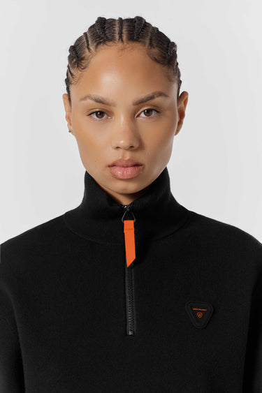 PULL MIXTE LEWIS PATCH NOIR NOIR