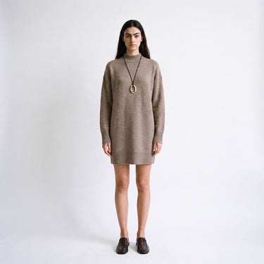 Robe Artlove Ariène robe-pull laine marron