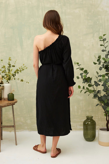 ROBE FEMME CEINTURE TRESSÉE NOIR NOIR
