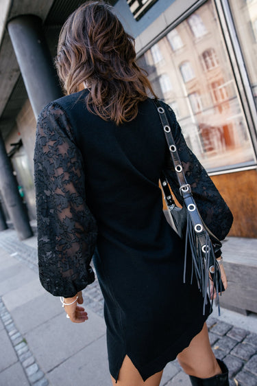 ROBE FEMME ROSALAND ABSTRACT NOIR NOIR