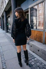 ROBE FEMME ROSALAND ABSTRACT NOIR NOIR