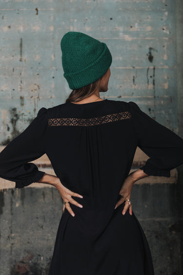 ROBE FEMME JUNA PLAIN COLOR NOIR NOIR