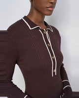 ROBE FEMME POLO MARRON MARRON