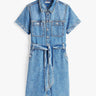 ROBE FEMME DNM SS KNEE BELTED DENIM DENIM