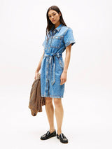 ROBE FEMME DNM SS KNEE BELTED DENIM DENIM