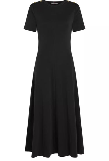 ROBE FEMME GOLD BTN DRESS NOIR NOIR