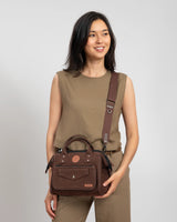 Sac bandoulière Cabaia Crossbody Medium Burlington marron foncé – vue 2