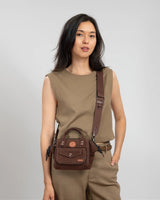 Sac bandoulière Cabaia Crossbody Small Burlington marron foncé – vue 2