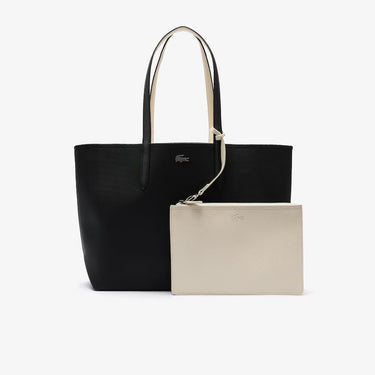 SAC SHOPPING LOGO ARGENT NOIR / BLANC NOIR / BLANC