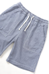 SHORT HOMME HICKORY CHEF BLANC BLEU BLANC BLEU