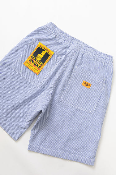 SHORT HOMME SEERSUCKER CHEF SHORTS NAVY STRIPE NAVY STRIPE
