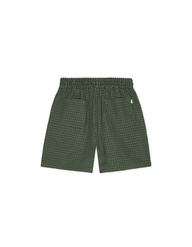 SHORTS HOMME CHECK SEERSUCKER VERT VERT
