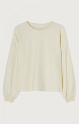 SWEAT FEMME DROIT ML CR ECRU ECRU