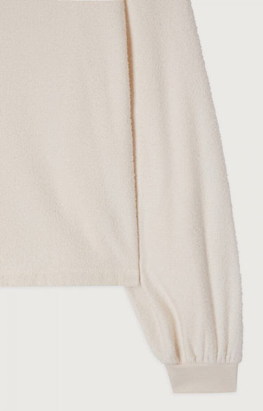 SWEAT FEMME DROIT ML CR ECRU ECRU
