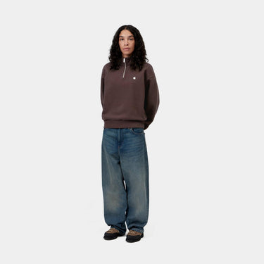 SWEAT FEMME CASEY HIGH NECK MARRON MARRON
