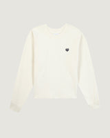 SWEAT FEMME PATCH COEUR IVOIRE IVOIRE