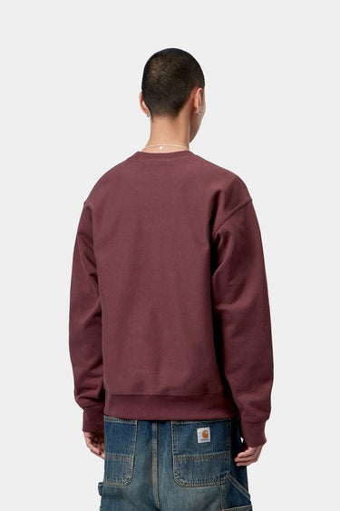 SWEAT HOMME AMERICAN SCRIPT BORDEAUX BORDEAUX