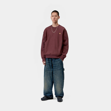 SWEAT HOMME AMERICAN SCRIPT BORDEAUX BORDEAUX
