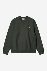 SWEAT HOMME AMERICAN SCRIPT VERT FONCE VERT FONCE