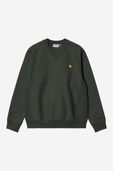 SWEAT HOMME AMERICAN SCRIPT VERT FONCE VERT FONCE