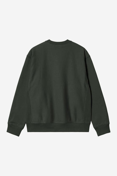 SWEAT HOMME AMERICAN SCRIPT VERT FONCE VERT FONCE