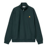 SWEAT HOMME HALF ZIP AMER VERT FONCE VERT FONCE