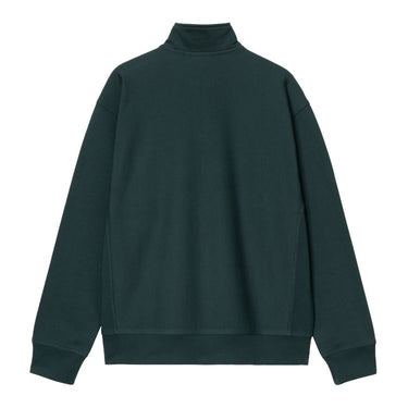 SWEAT HOMME HALF ZIP AMER VERT FONCE VERT FONCE