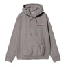 SWEAT HOMME HOODED AMERICAN SCRIPT GRIS GRIS